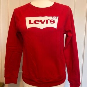 Vintage Classic Levi's Vibrant Red Crewneck Long Sleeve Tee